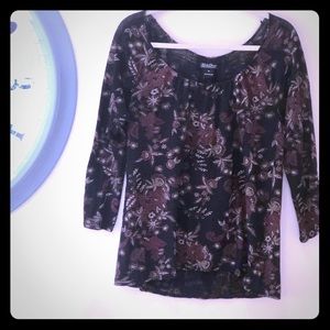 LUCKY BRAND Floral Top, Medium